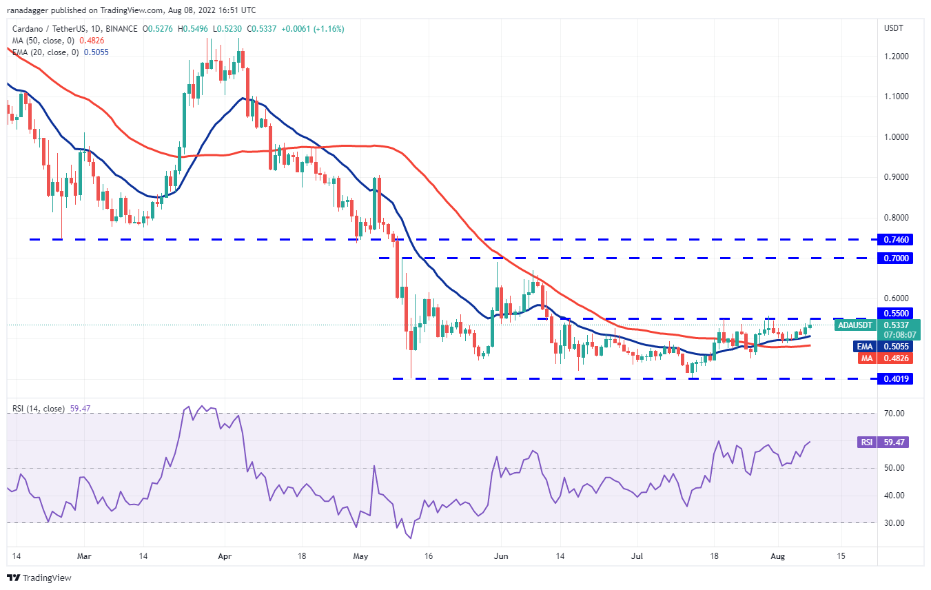 价格分析 8/8：BTC、ETH、BNB、XRP、ADA、SOL、DOGE、DOT、MATIC