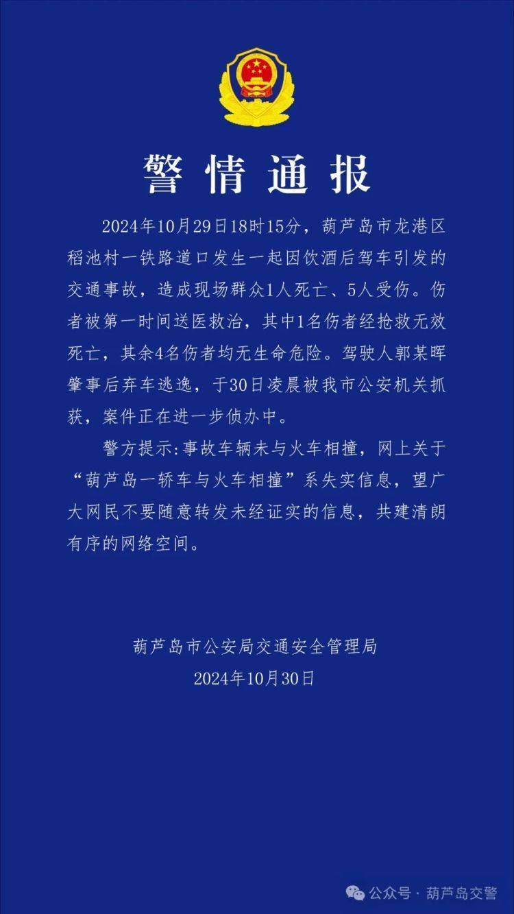 辽宁葫芦岛一铁道口发生事故<strong></p>
<p>搜币</strong>，“轿车火车相撞”不实