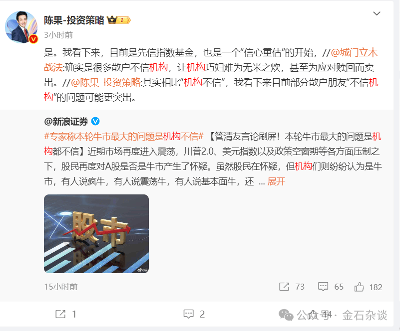 任泽平言论刷屏！据我多年研究<strong></p>
<p>职业炒币</strong>，A股已超出了经济学范畴...