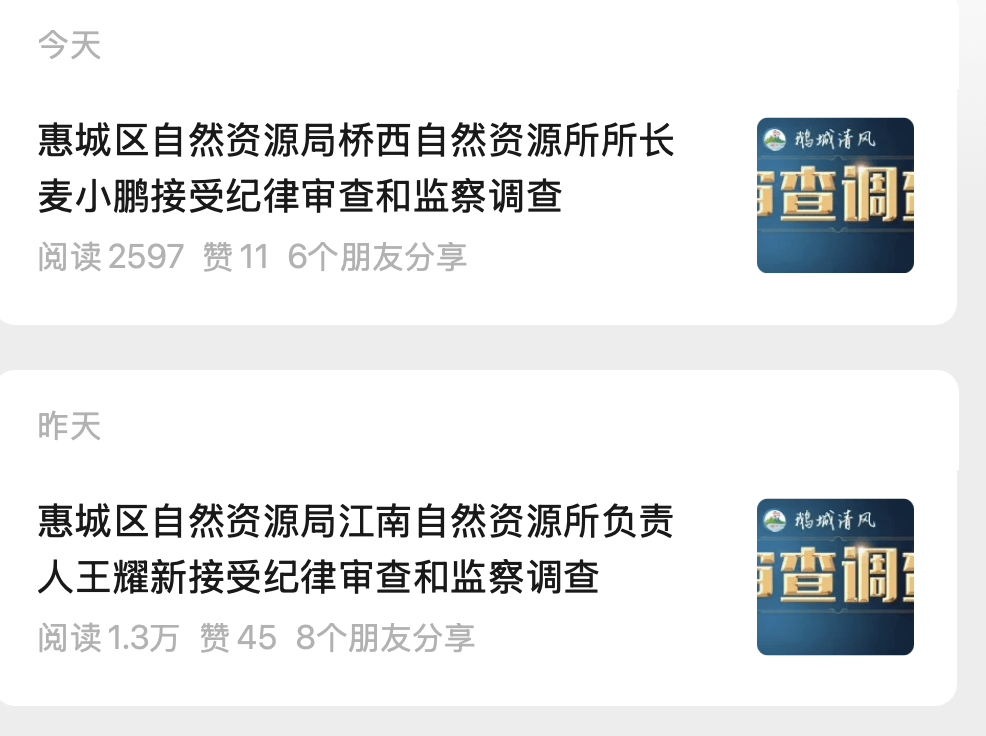 连续两天<strong></p>
<p>币赛</strong>，惠州一地一所长、一所负责人被查！