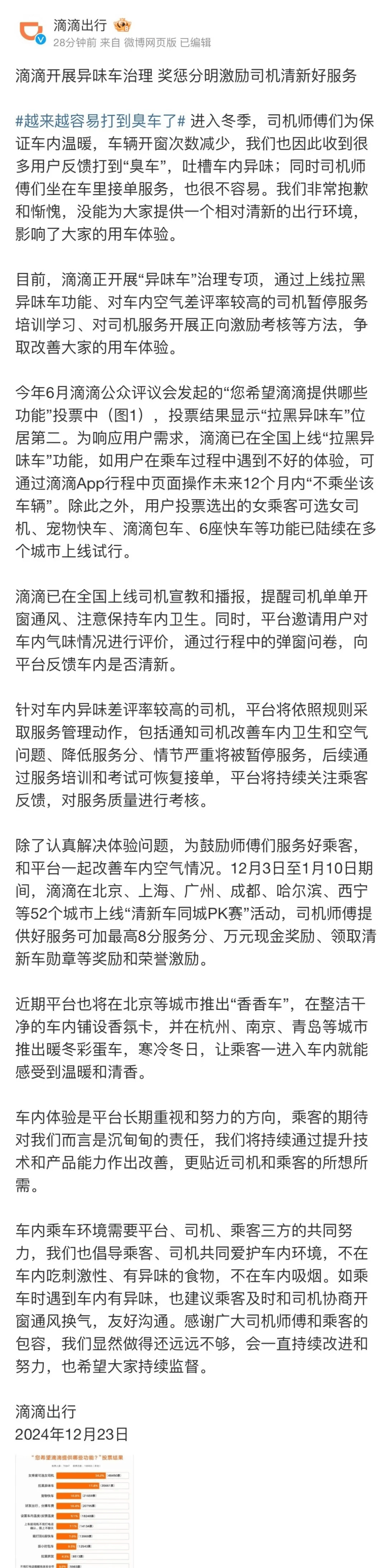 滴滴就“打到臭车”致歉：正开展“异味车”治理<strong></p>
<p>炒币交易网</strong>，拉黑功能上线