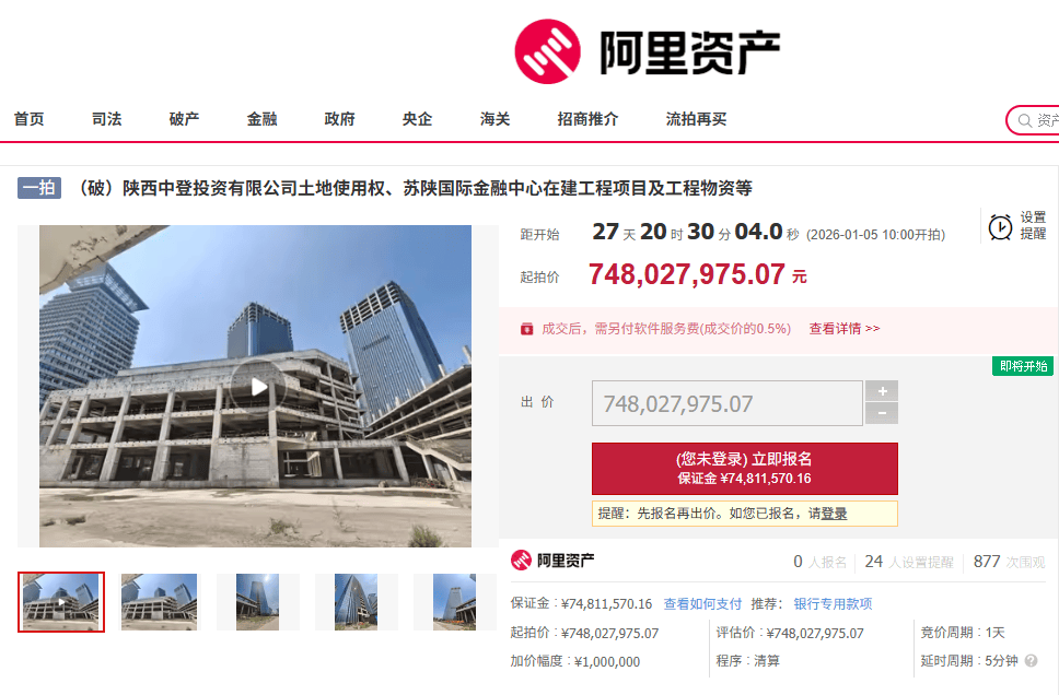 西安地标“双子塔”荒芜十年<strong></p>
<p>在线交易</strong>,7.48亿起拍