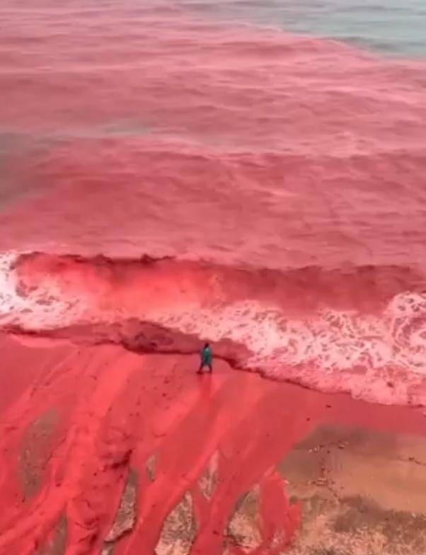罕见！伊朗霍尔木兹岛遭遇强降雨<strong></p>
<p>ela币行情</strong>，部分海域变成“血色海洋”